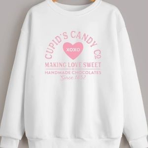 Cupid’s Candy Co Valentine’s Day Graphic Unisex Crewneck Sweatshirt